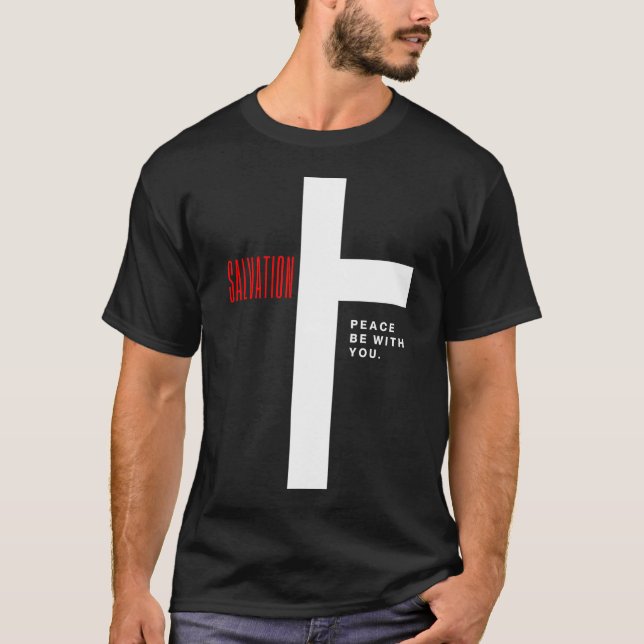 T-shirt Noir de salut (Devant)