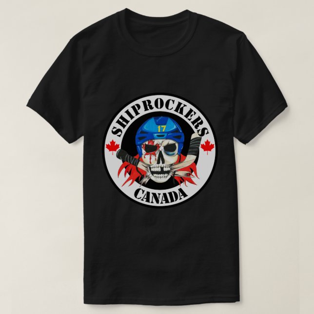 T-shirt noir de Shiprockers Canada (Design devant)
