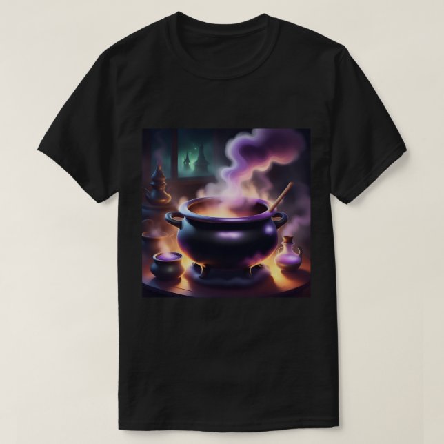 T-shirt noir de sorcière (Design devant)