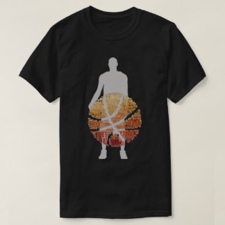 T-Shirt Noir de Sport de Basket-Ball pour Hommes e
