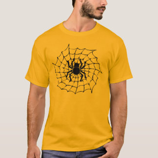 T-shirt noir de toile d'araignée de Halloween