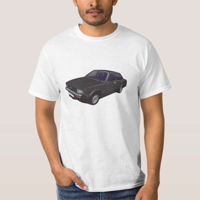 T-shirt noir de Toyota Corolla DX E70 (Devant)