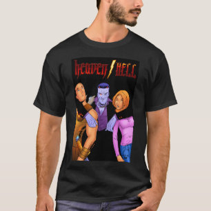 T-shirt noir de "trio" de heaven/HELL