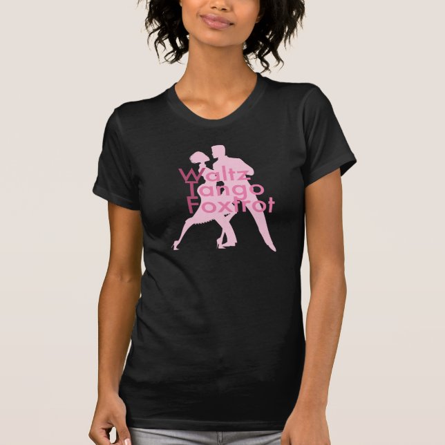 T-shirt Noir de valse du fox-trot de tango (WTF ?) (Devant)