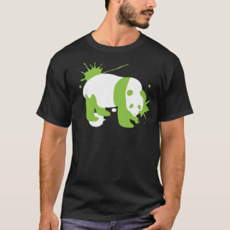 T-shirt Noir d'éclaboussure de panda