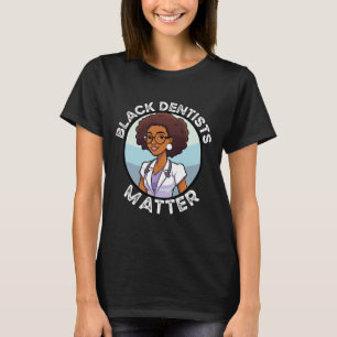 T-shirt Noir Dentiste Africain Américain Dentistère Noir S