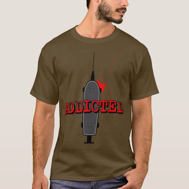 T-shirt noir dépendant (Devant)