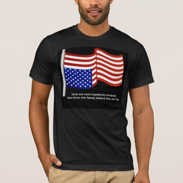 T-shirt Noir désespérément asservi (Devant)