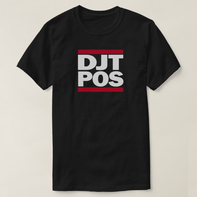 T-shirt noir DJT-POS (Design devant)