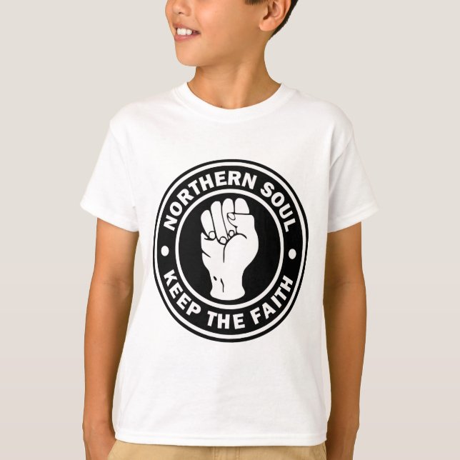 T-shirt noir du nord de logo d'âme (Devant)