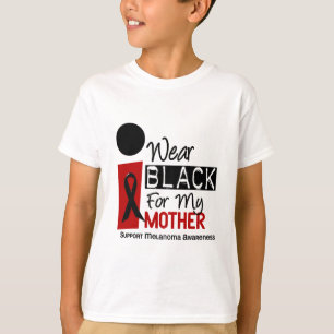 T-shirt Noir d'usage du mélanome I pour ma mère 9