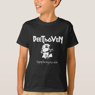 T-shirt noir en métal de Beethoven
