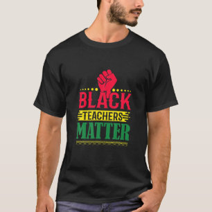 T-shirt Noir Enseignants Importance Mois de l'Histoire Noi