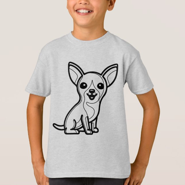 T-shirt NOIR ET BLANC #05 - Chihuahua (Devant)