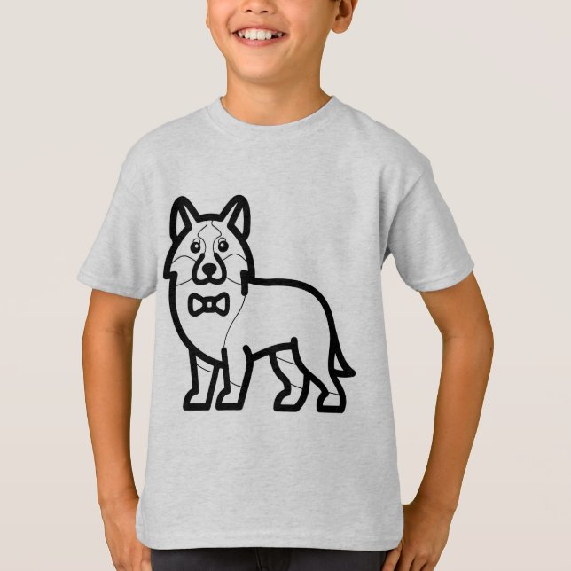 T-shirt NOIR ET BLANC #15 - Berger Australien (Devant)