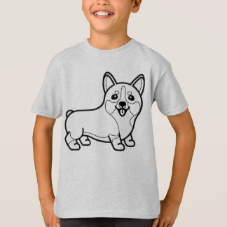 T-shirt NOIR ET BLANC #31 - Sourire de Corgi
