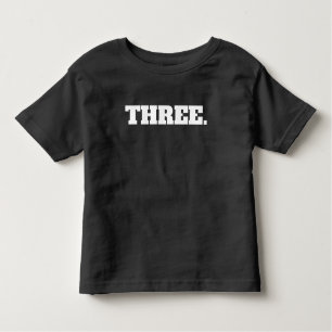T-shirt noir et blanc 3e anniversaire pour bébé