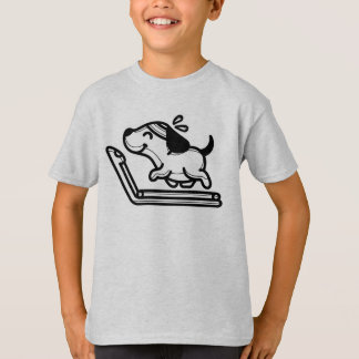 T-shirt NOIR ET BLANC #57 - Un chien au gymnase
