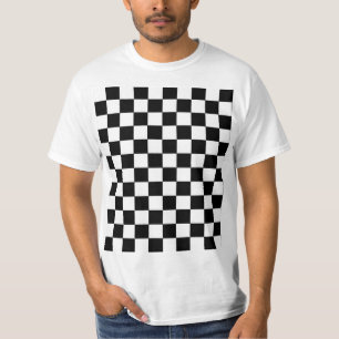T-shirt Noir et blanc Checkered
