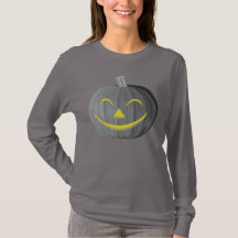 T-shirt noir et blanc Citrouille d'Halloween effra