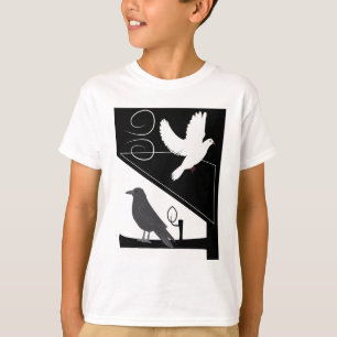T-shirt Noir et Blanc_Corbeau et Colombe