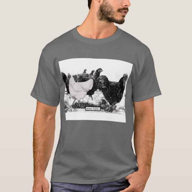 T-shirt noir et blanc de géant du Jersey (Devant)