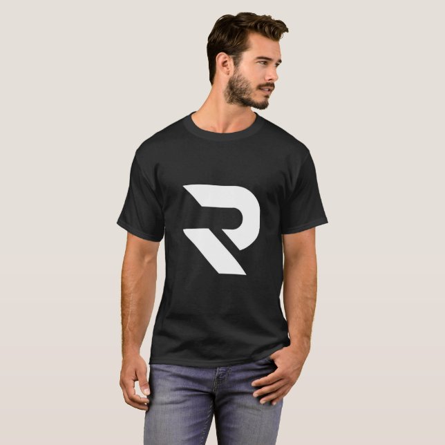 T-shirt noir et blanc de RumaTube (Devant entier)
