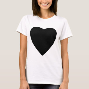 T-shirt Noir et Blanc Love Heart Design.