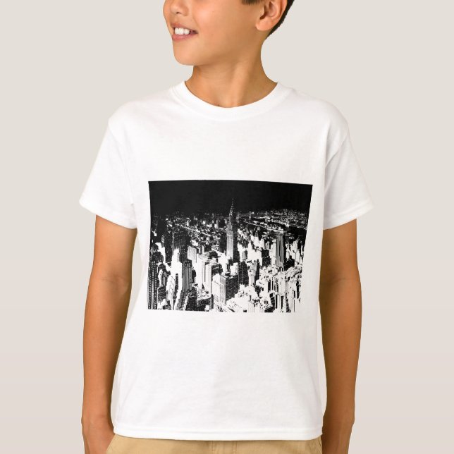 T-shirt Noir et blanc New York (Devant)
