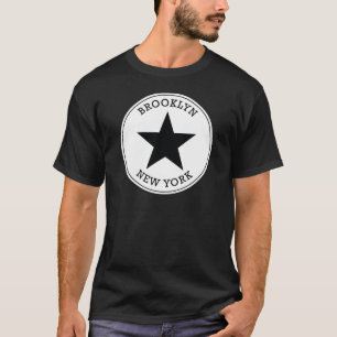 T-shirt noir et blanc New York Brooklyn