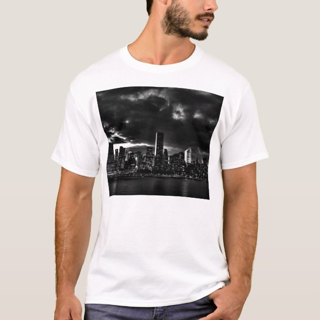 T-shirt Noir et blanc New York City (Devant)