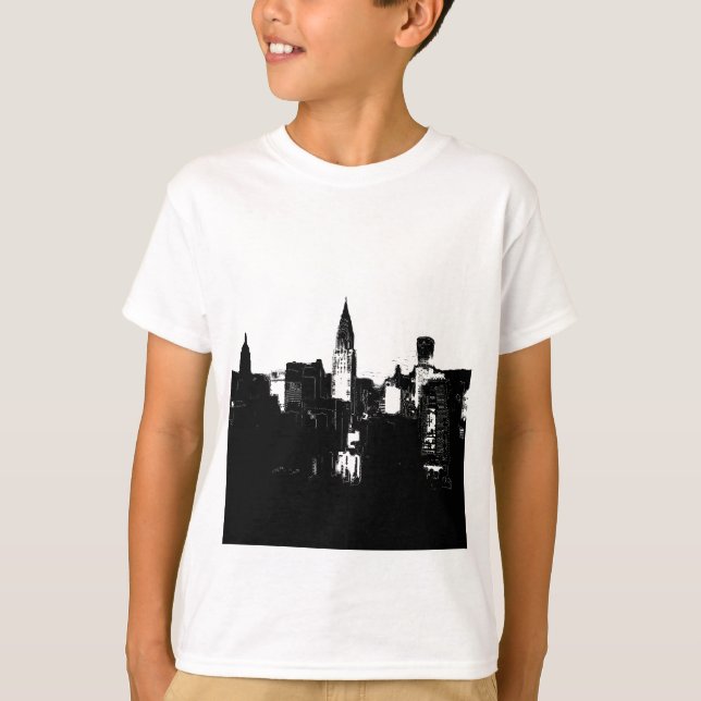 T-shirt Noir et blanc New York City (Devant)