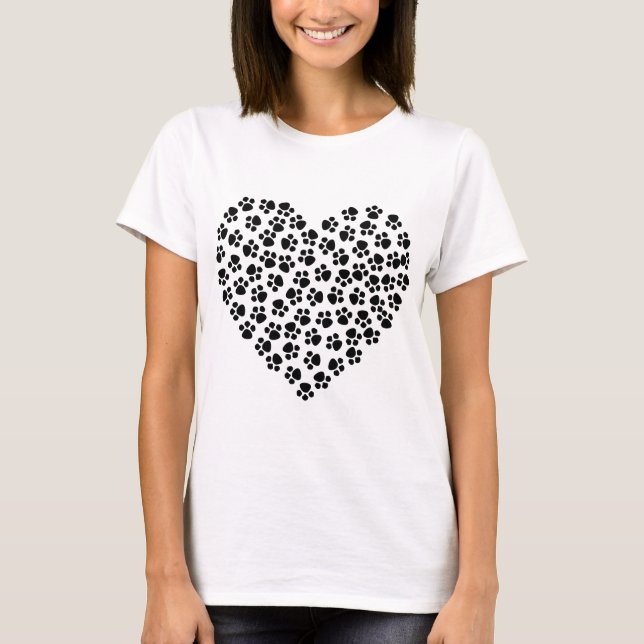 T-shirt noir et blanc simple (Devant)