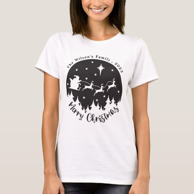 T-shirt Noir et blanc simple (Devant)