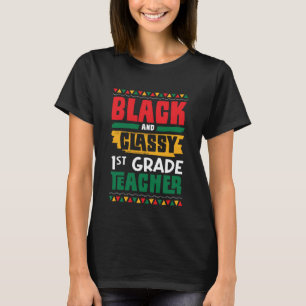 T-shirt Noir et classe 1ère année Enseignant Noir Histoire