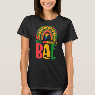 T-shirt Noir Et Éduqué Bae Rainbow Femmes Africaines Noir