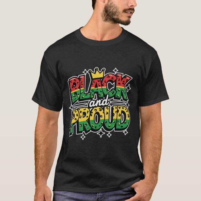 T-shirt Noir et Fier (Devant)