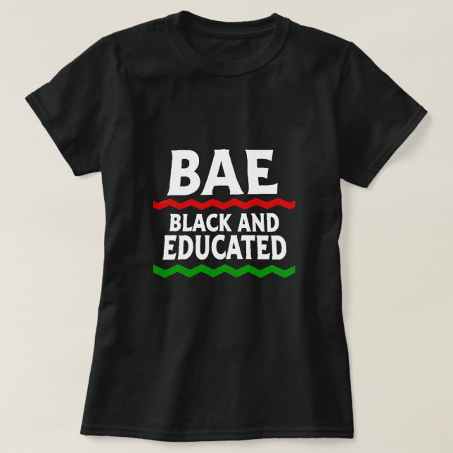T-shirt noir et instruit de BAE (Design devant)