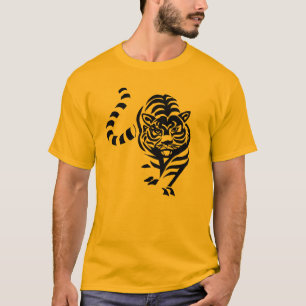 T-shirt Noir et jaune de tigre