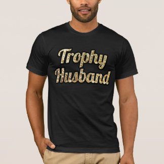 T-shirt Noir et or de mari de trophée scintillants