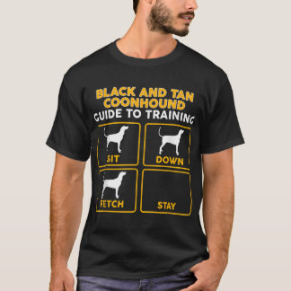 T-shirt noir et Tan Coonhound amusant Guide to Tr