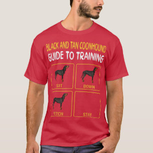 T-shirt Noir et Tan Coonhound Guide d'entraînement de chie