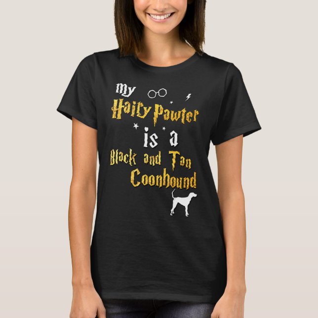 T-shirt Noir et Tan Coonhound Noir et Tan Coon (Devant)