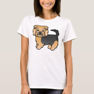 T-shirt Noir Et Tan Norfolk Terrier Cute Dessin Chien