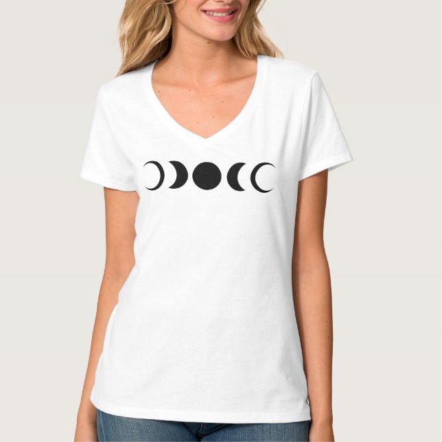 T-shirt noir féminin avec écho (Devant)