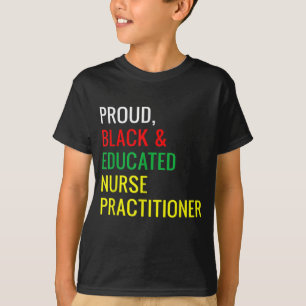 T-shirt Noir Fière Infirmière instruite Praticien Fun Trav