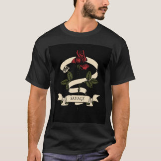 T-shirt noir foncé avec design pour hommes