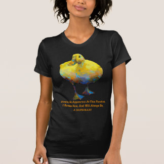 T-shirt noir foncé féminin Duckman