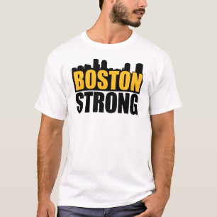 T-shirt Noir fort et or de Boston