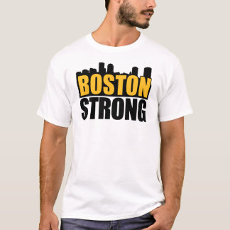 T-shirt Noir fort et or de Boston